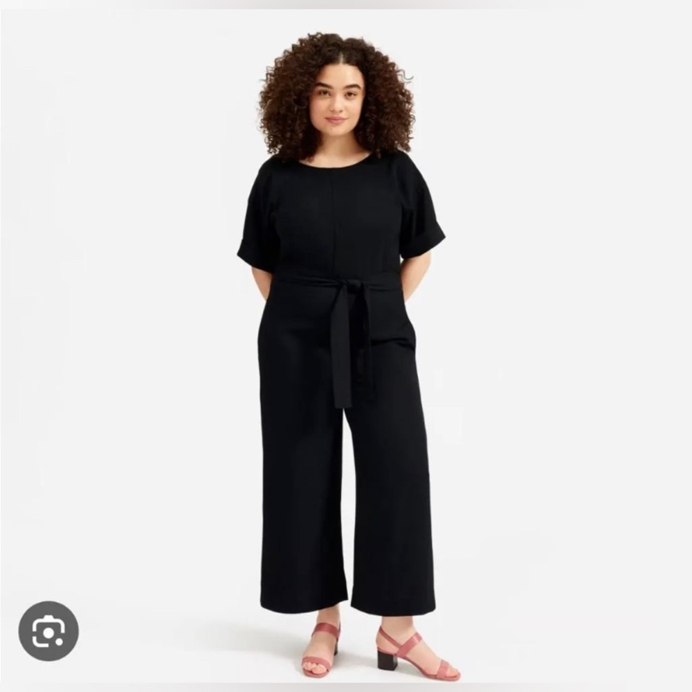 Like New Everlane Black Belted Jumpsuit - Picture 1 of 4